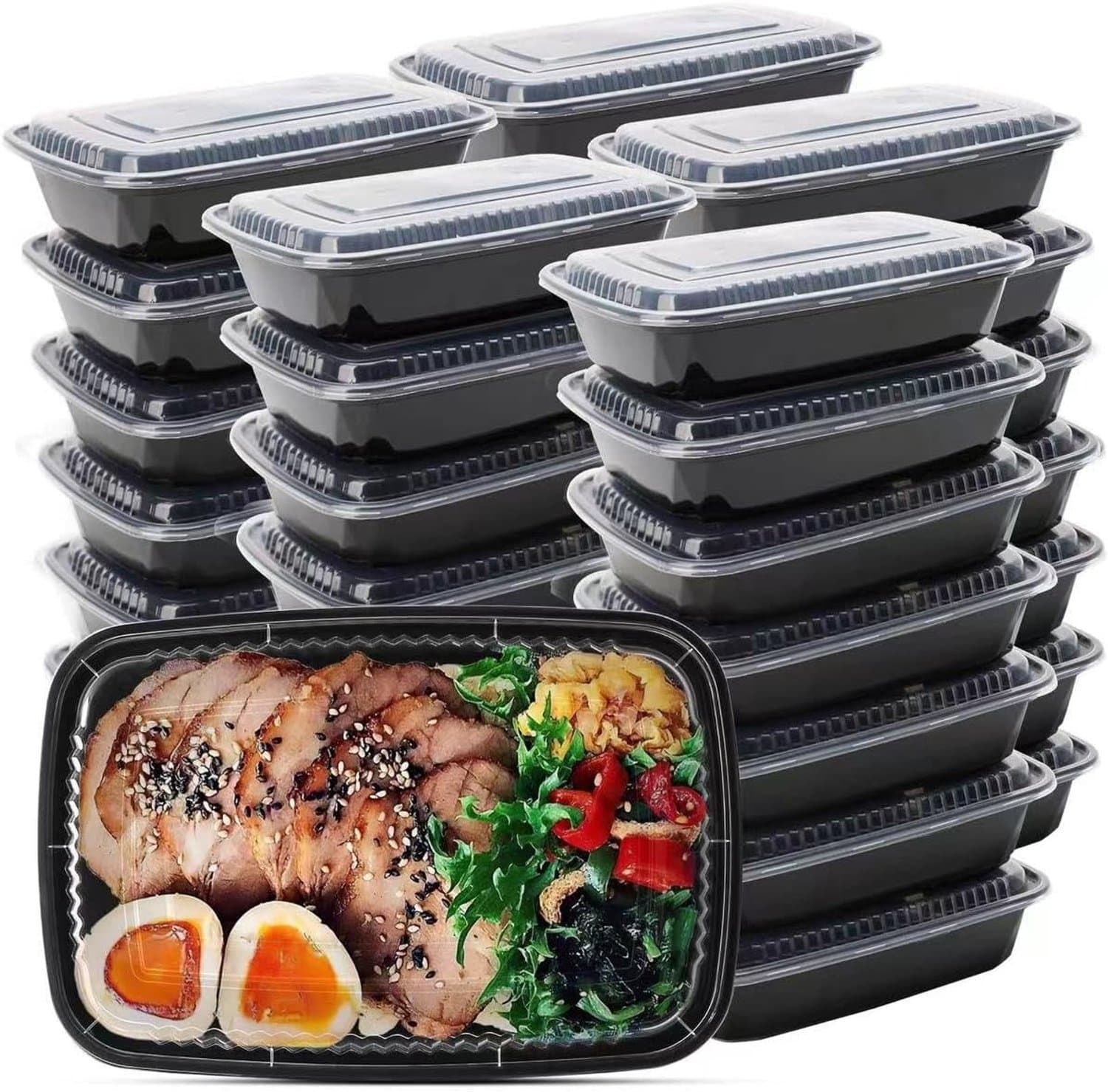 Meal Prep Container - Transparant - 946 ml - Herbruikbare Maaltijdcontainer met Deksel - Voor Lunch en Maaltijdbereiding