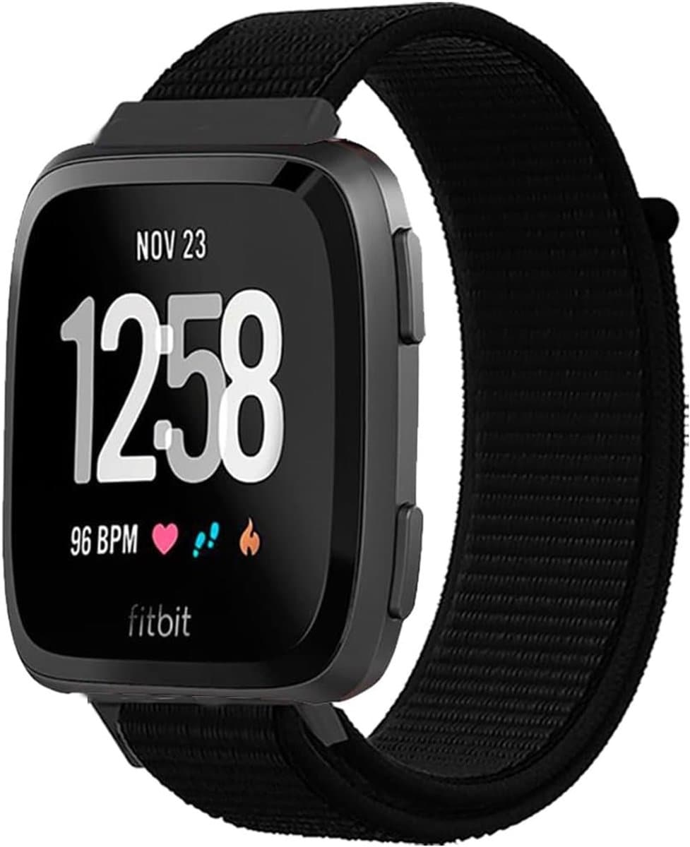 Ademende Sportarmband voor Fitbit Versa 2/Lite/SE, Nylon Vervangband voor Comfort en Stijl
