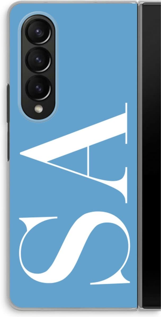 Gepersonaliseerd - Case Company® - Hoesje geschikt voor Samsung Galaxy Z Fold4 hoesje - Monogram N°2 - Soft Cover Telefoonhoesje - Bescherming aan alle Kanten en Schermrand