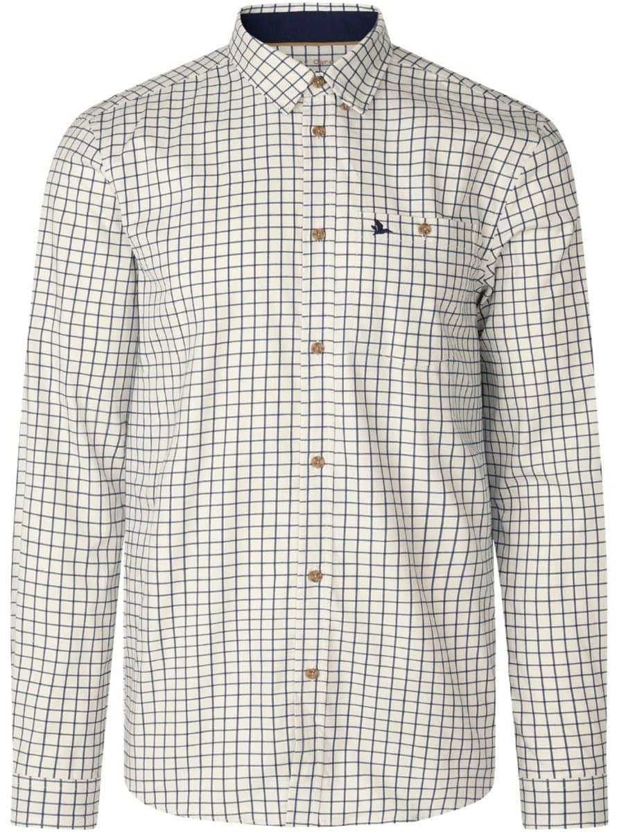 Seeland Oxford Shooting Shirt Outdoorhemd Scandinavische hemd Jachthemd Lange Mouwen Hemd Dark Sapphire Check Maat -L