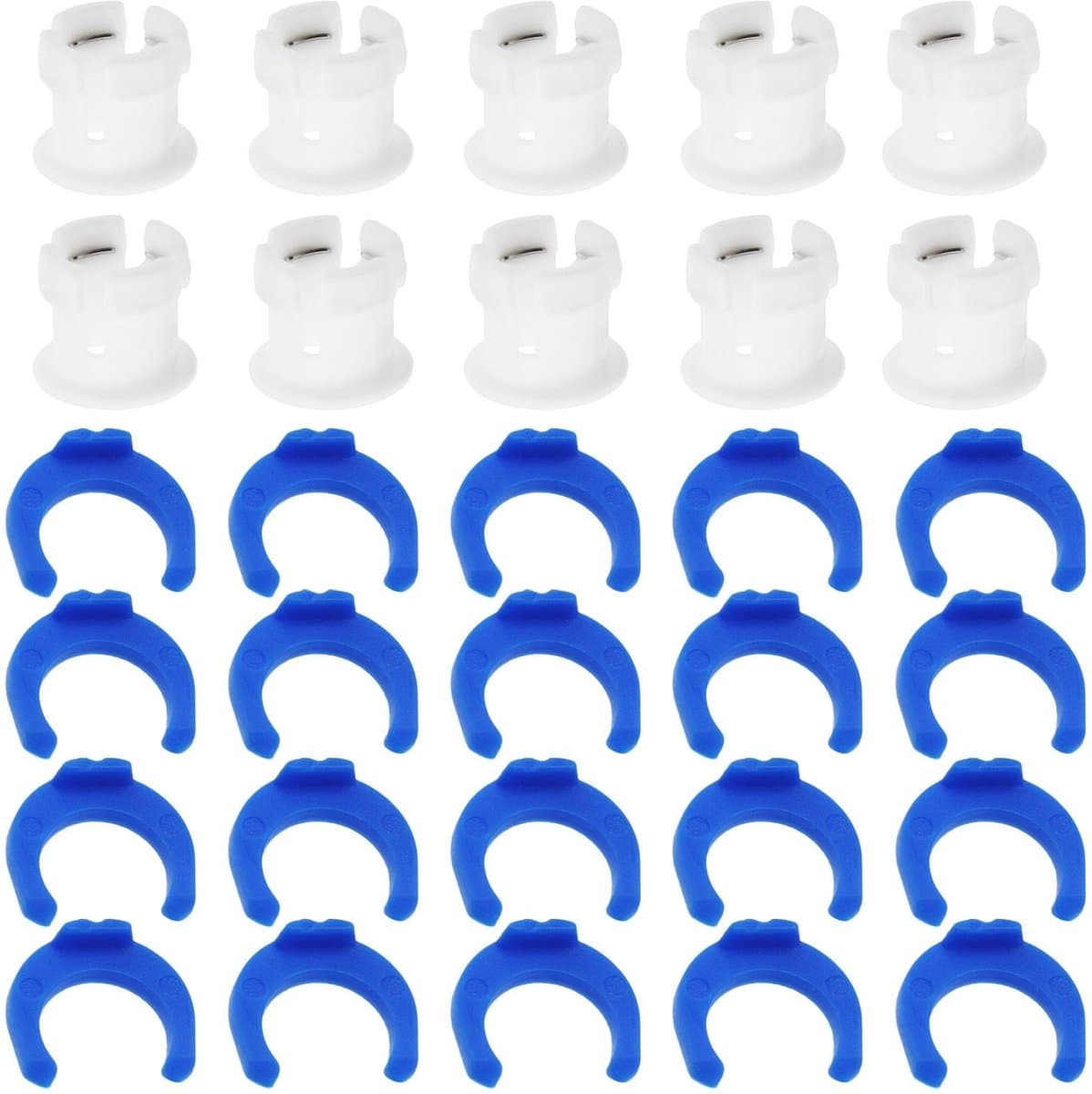Dailygoods- Buis Koppeling 10 Sets - Klem/Clip - Compatibel met 6 mm 3D-printers - Roestvrij Staal - Veilig Materiaal - Lange Levensduur