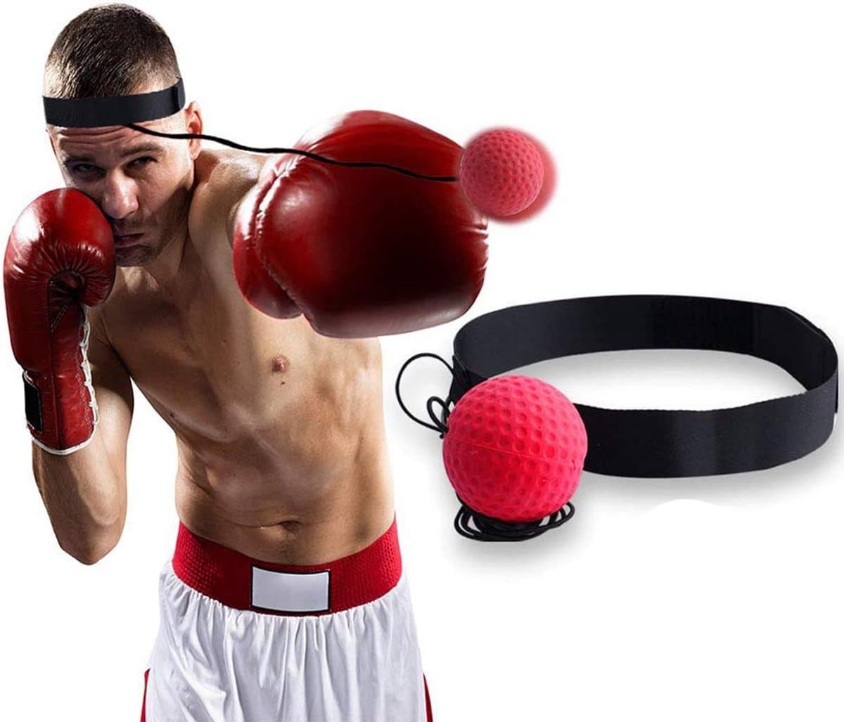 Boxing Reflex Ball met 2 Snelheden - Boksbal voor Oogcoördinatie en Precisie Training