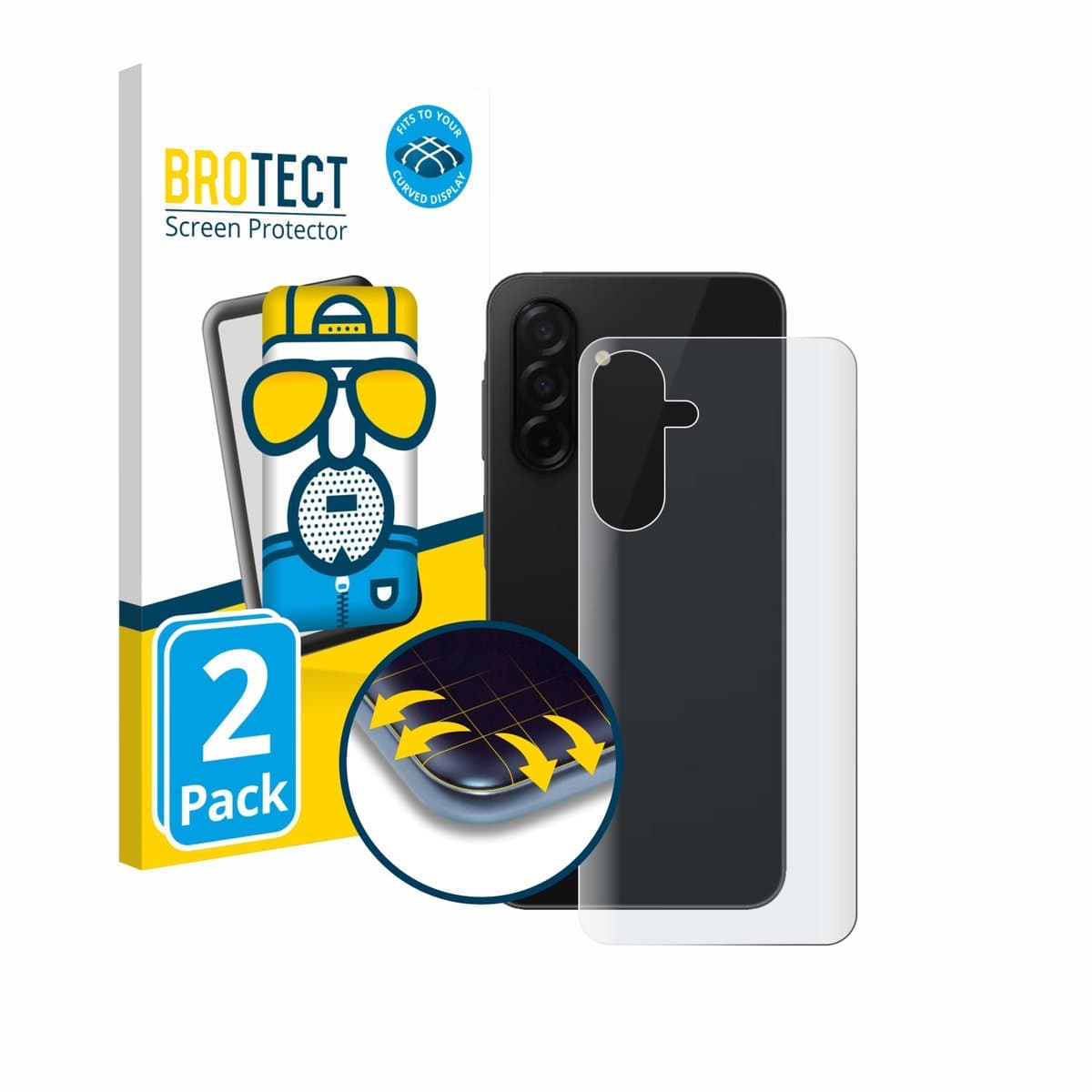 BROTECT - Screenprotector voor Samsung Galaxy A26 5G (Achterkant) - Folie Beschermfolie matte volledig dekking 2 Stuks