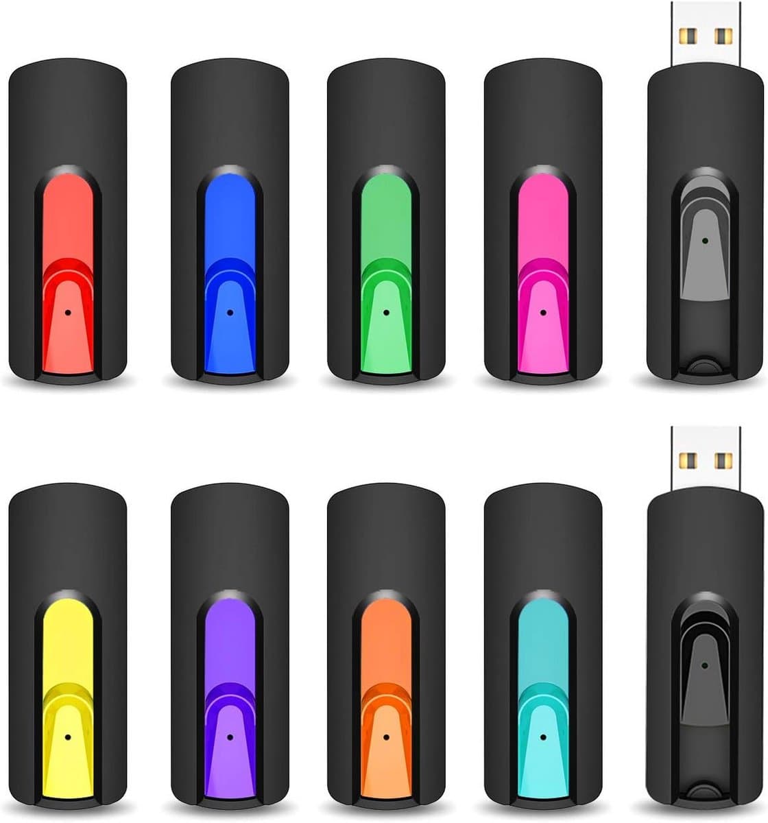 32 GB USB 2.0 Stick Geheugenstick Multipack (10 Stuks) - Geschikt voor PC, Laptop, TV en Auto