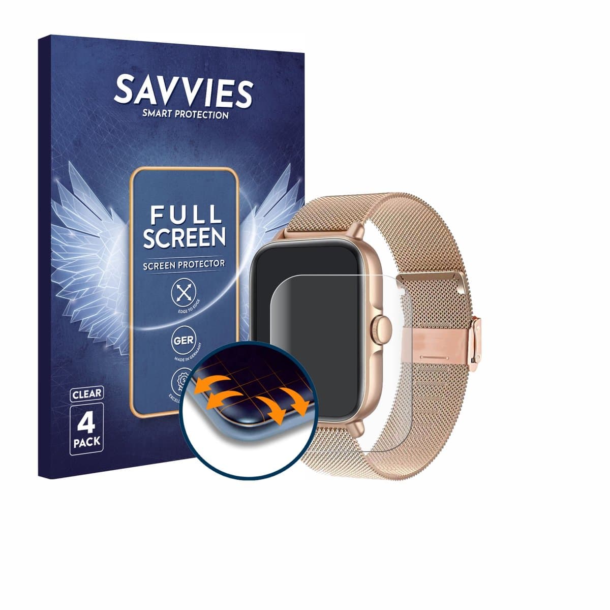 Savvies - Screenprotector voor Pireware Elegance 4 - Folie Beschermfolie transparant volledig dekking 4 Stuks