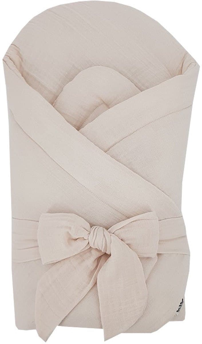 Muslin Swaddle Blanket with Coconut Beige