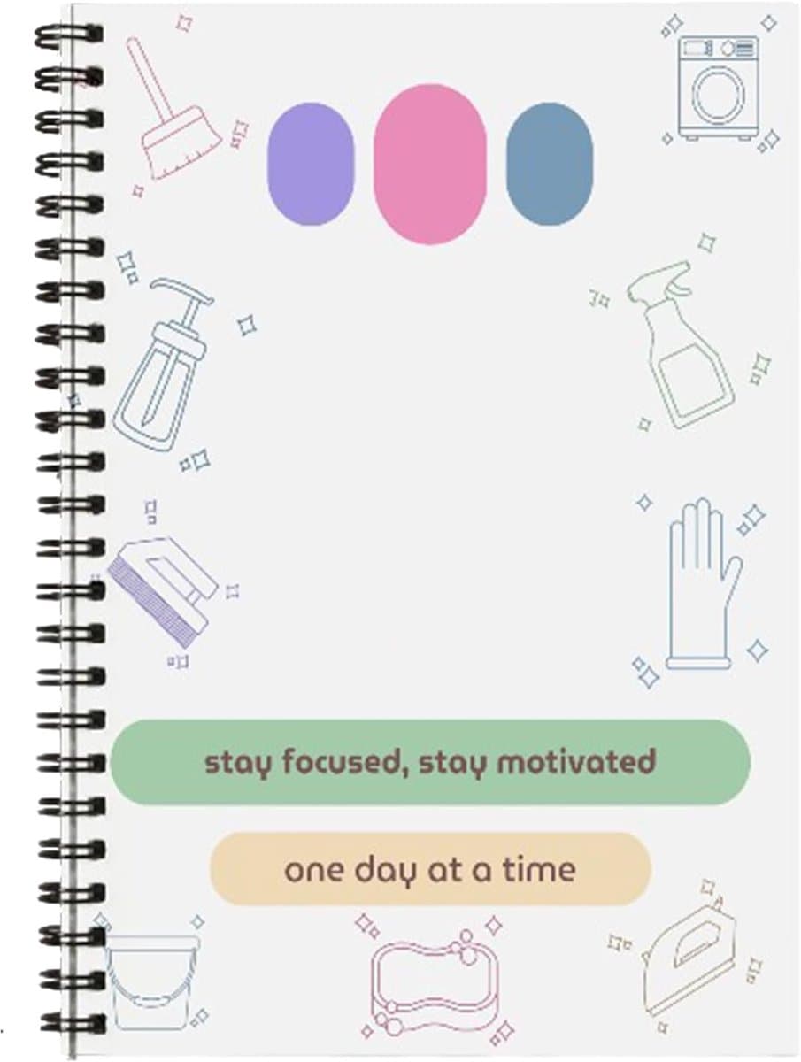 Schoonmaak Planner - Huishoudelijk Overzicht - Huis Netjes Houden - Aanpasbaar Taak Volgen - 21x14cm