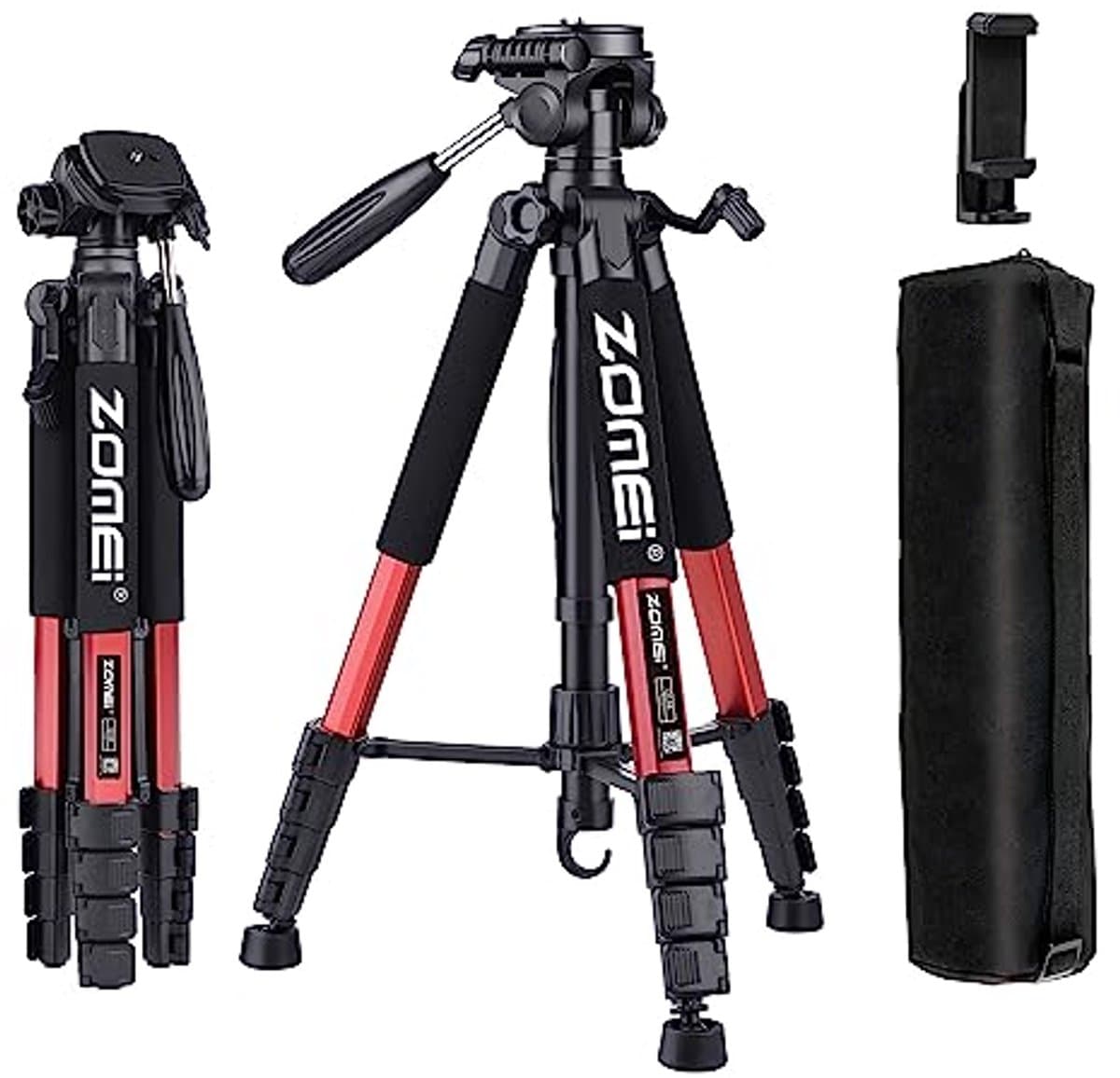 Professioneel 188 cm Reisstatief voor Camera's en Mobiele Telefoons