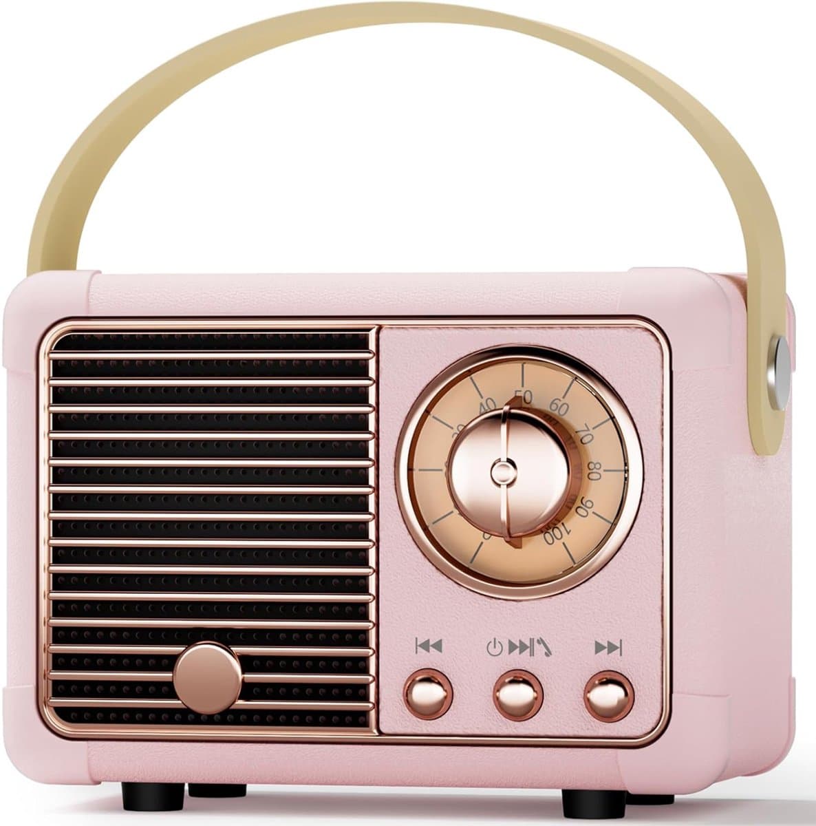 Ynkkvre - Retro bluetooth speaker - vintage decor - draagbare draadloze bluetooth speaker -roze