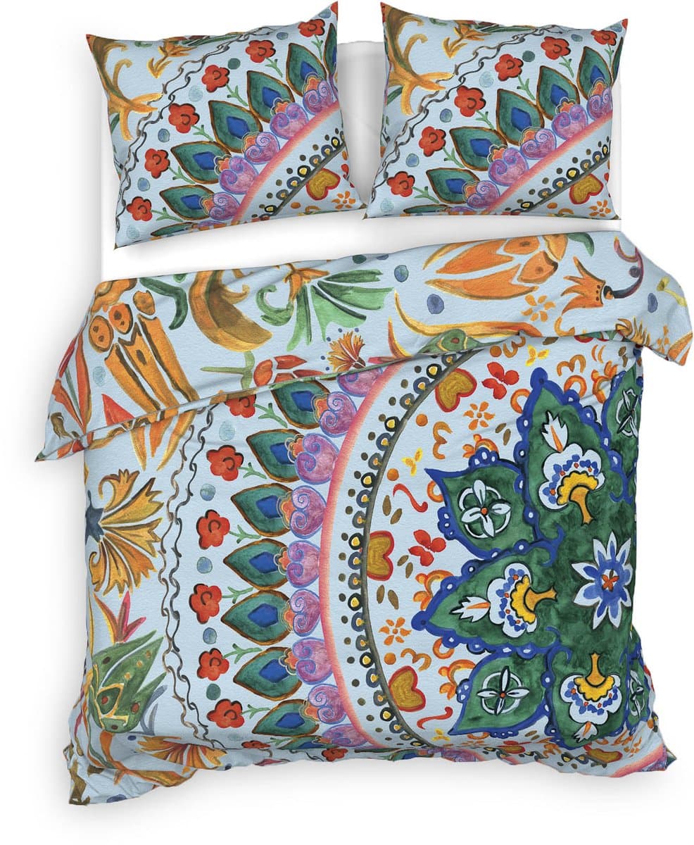 Heckettlane Dekbedovertrek Hailey - Lits-Jumeaux - Bamboe - 260x200-220 cm - Multi