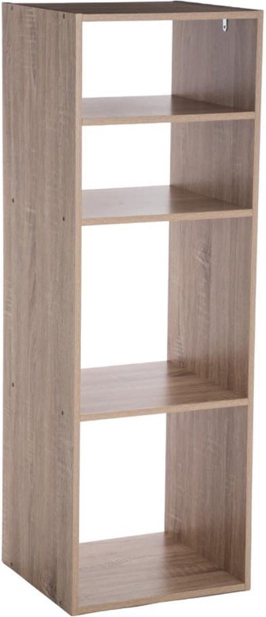 5five Opbergkast met 4 Planken - Houtkleur, 34,5 x 32 x 100,5 cm