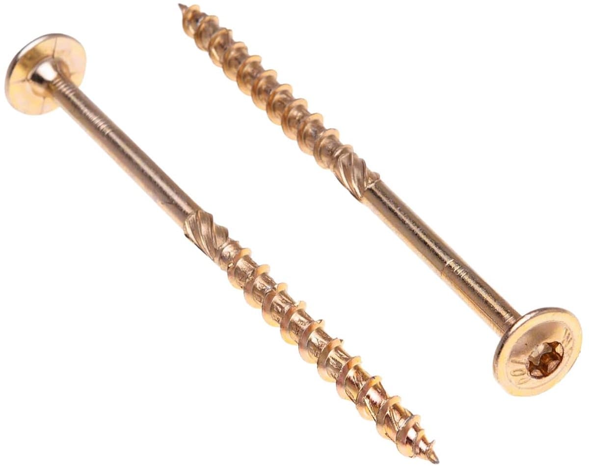 Houtschroeven van Keple 8 mm x 120 mm - Zelftappende Torx-Schroeven voor Hout en Spoorbielzen Decking Sleeper Schroeven Lange Flens Houtschroeven voor Verbinding en Bouw Pack van 50 stuks