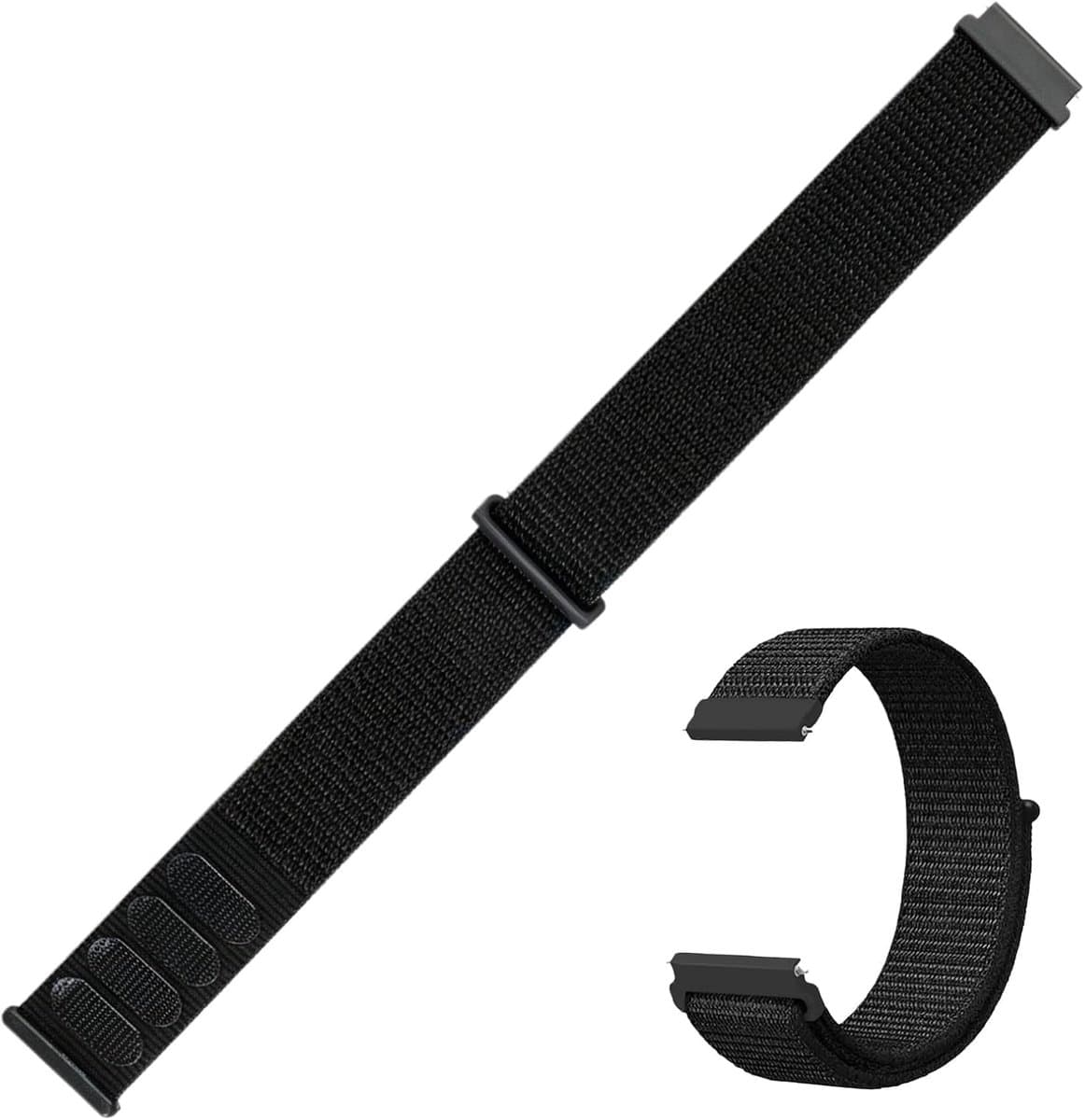 Nylon armband, 20 mm, compatibel met Garmin Forerunner 55 158 165 245 645 Music Vivoactive 6 5 3 Venu 2 Plus Venu Sq - ShopVlot