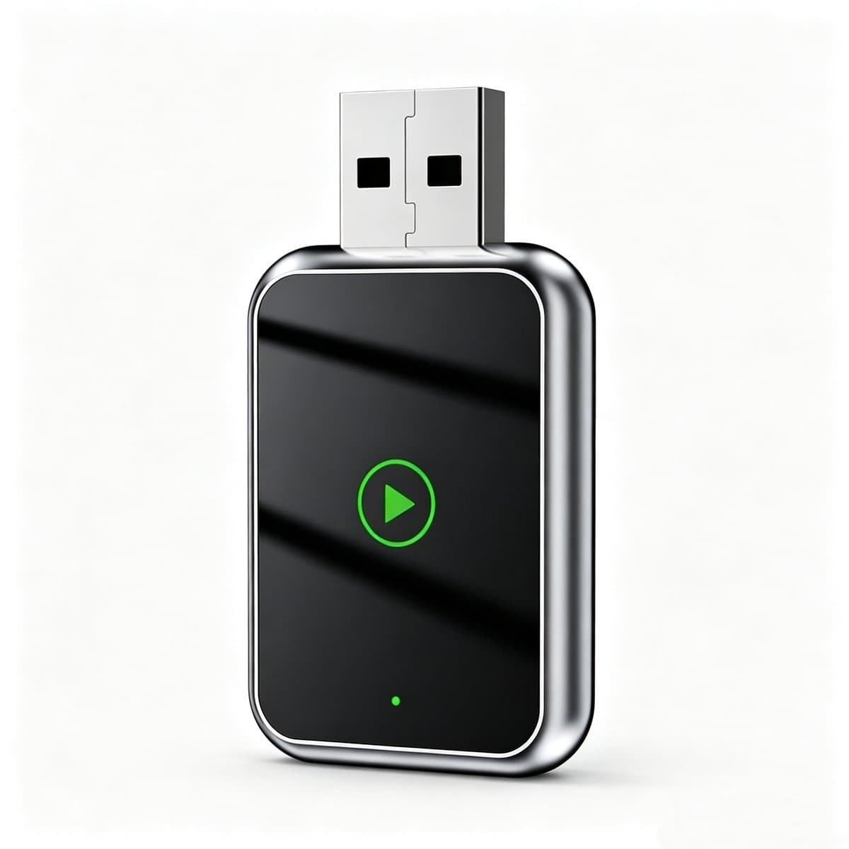 VONKELIOS® (zilverkleurig)2-in-1 draadloze CarPlay- en Android Auto-adapter, zet bekabelde CarPlay om naar draadloos, plug-and-play-autodock