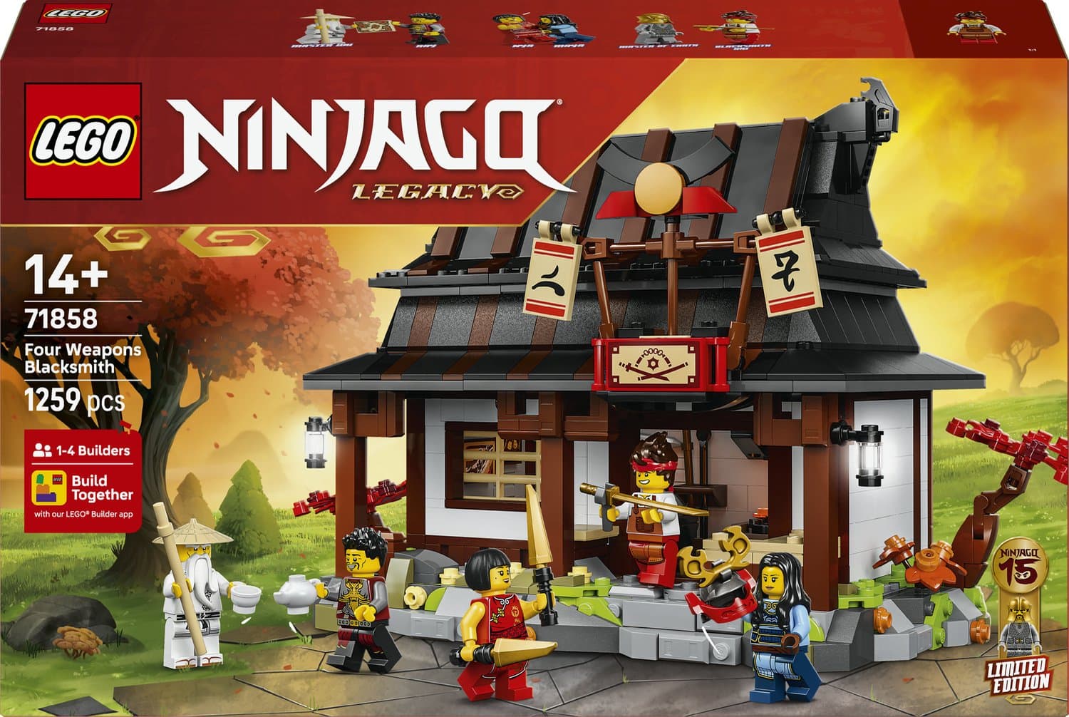 LEGO Ninjago 71858 15-jarig jubileum: Smederij De Vier Wapens