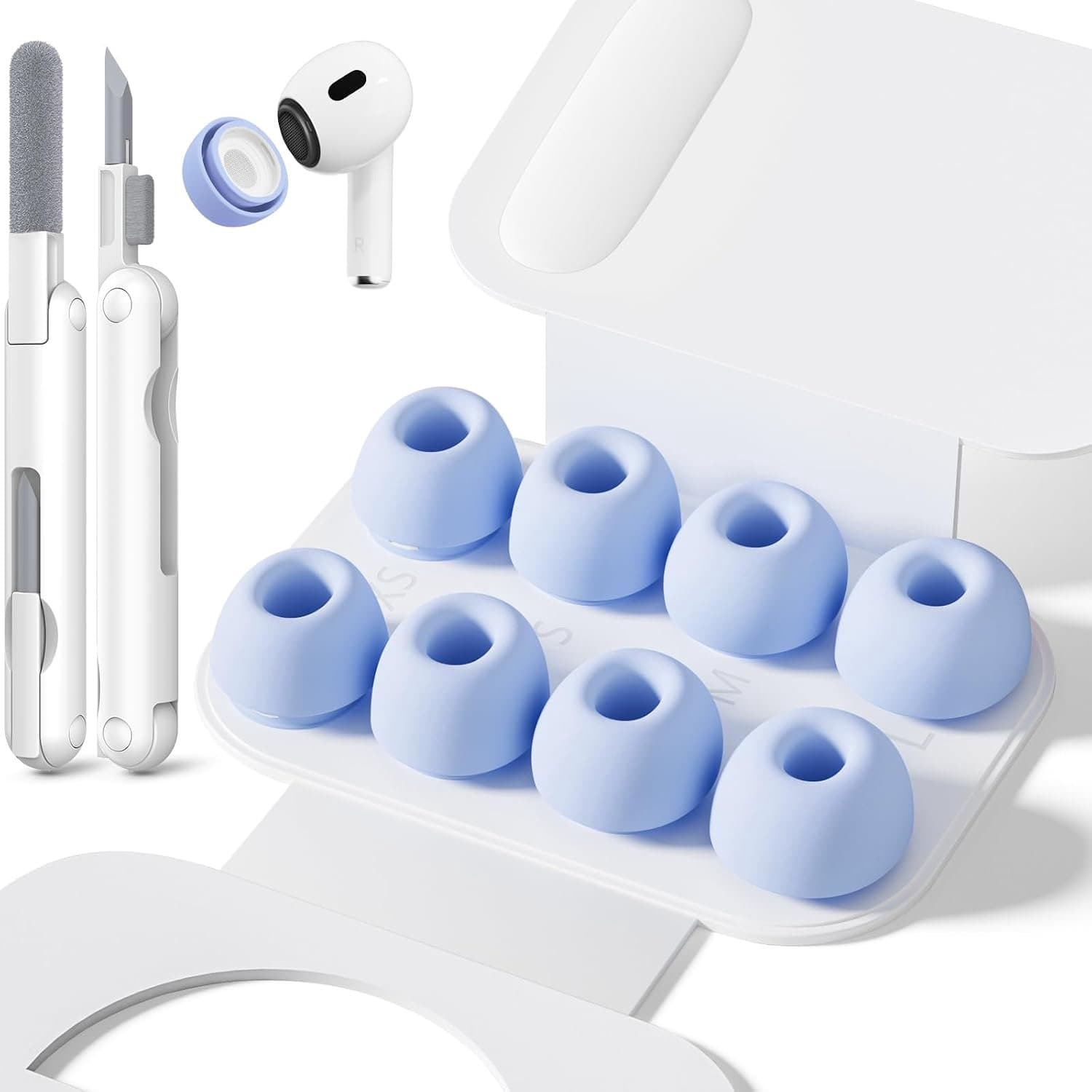 Inesore Replacement Ear Tips for AirPods Pro 1/2, 4 Size-Blue-1