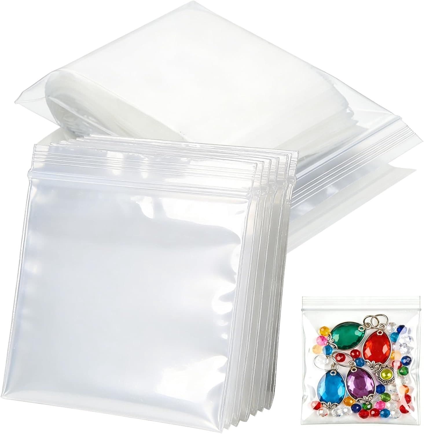 Kleine Lockable Plastic Zakjes van 3x3 cm - 100 Stuks voor Opslag en Organisatie