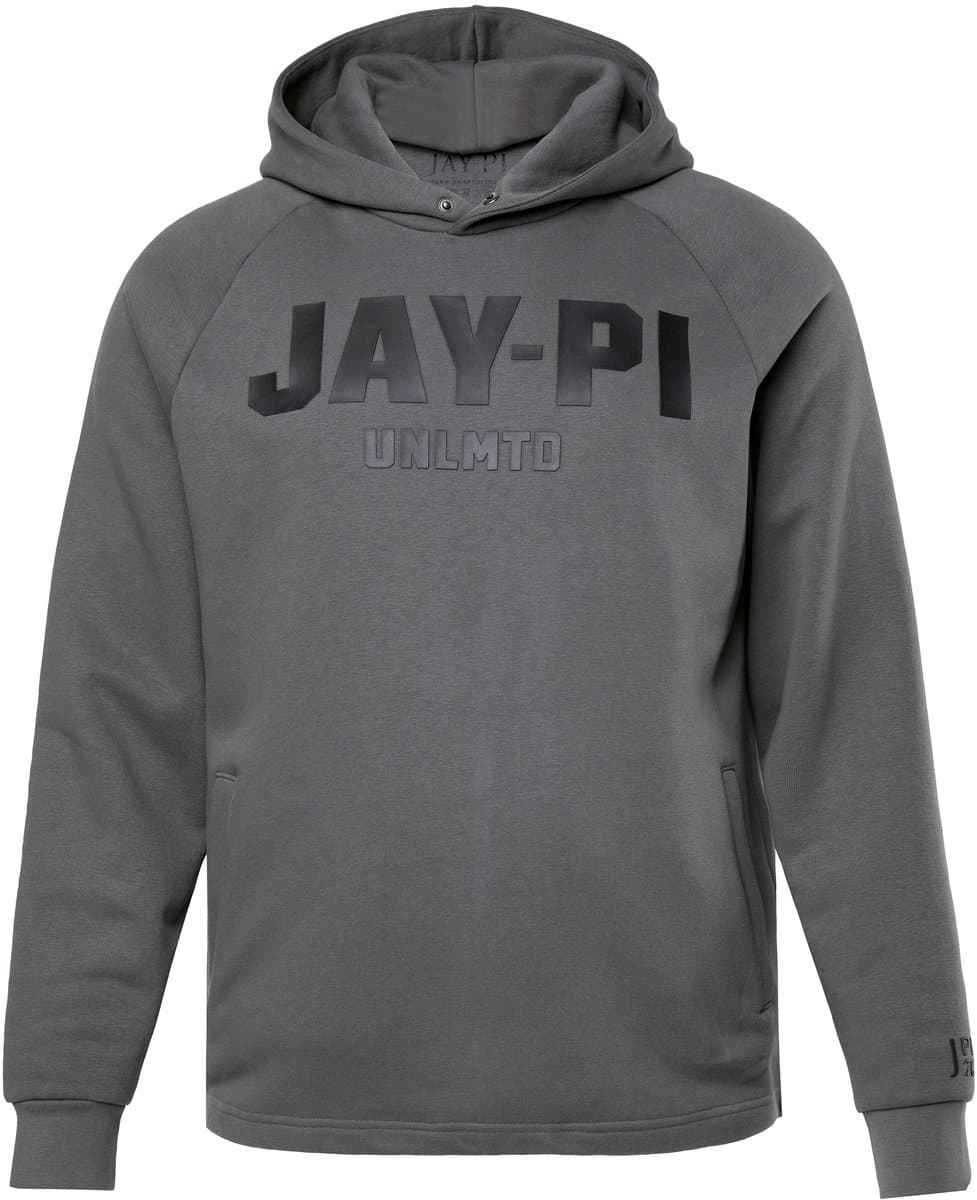 JAY-PI - Heren - Hoodie Buik-Fit fitness trui capuchon - Donkergrijs - Maat 7XL