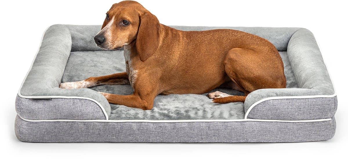 lionto orthopedisch hondenbed, memoryfoam, antislip & wasbare hoes 97x71x17 cm