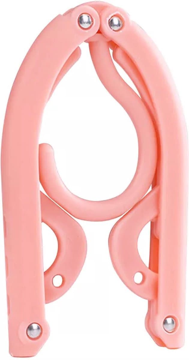10 Stuks Reishangers - Opvouwbare Draagbare Kledinghangers - Roze