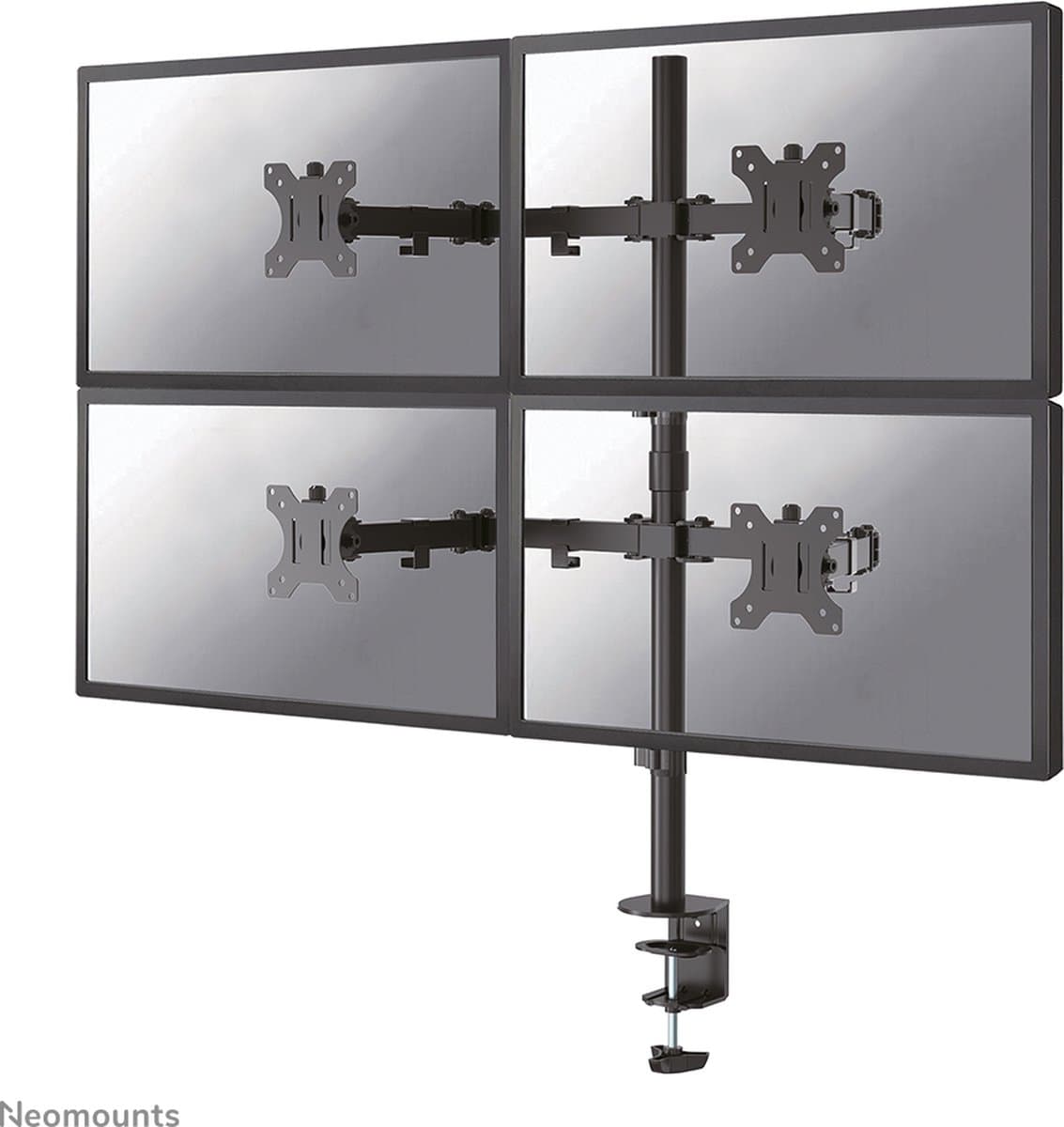 Neomounts FPMA-D550D4BLACK Monitorarm 4 schermen - 13-32" - 0-6 kg/scherm - zwart