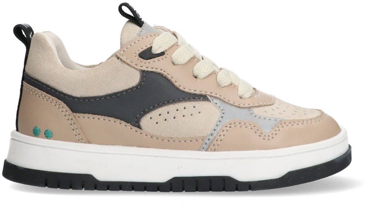 BunniesJR 225492-508 Jongens Lage Sneakers - Beige - Leer - Veters