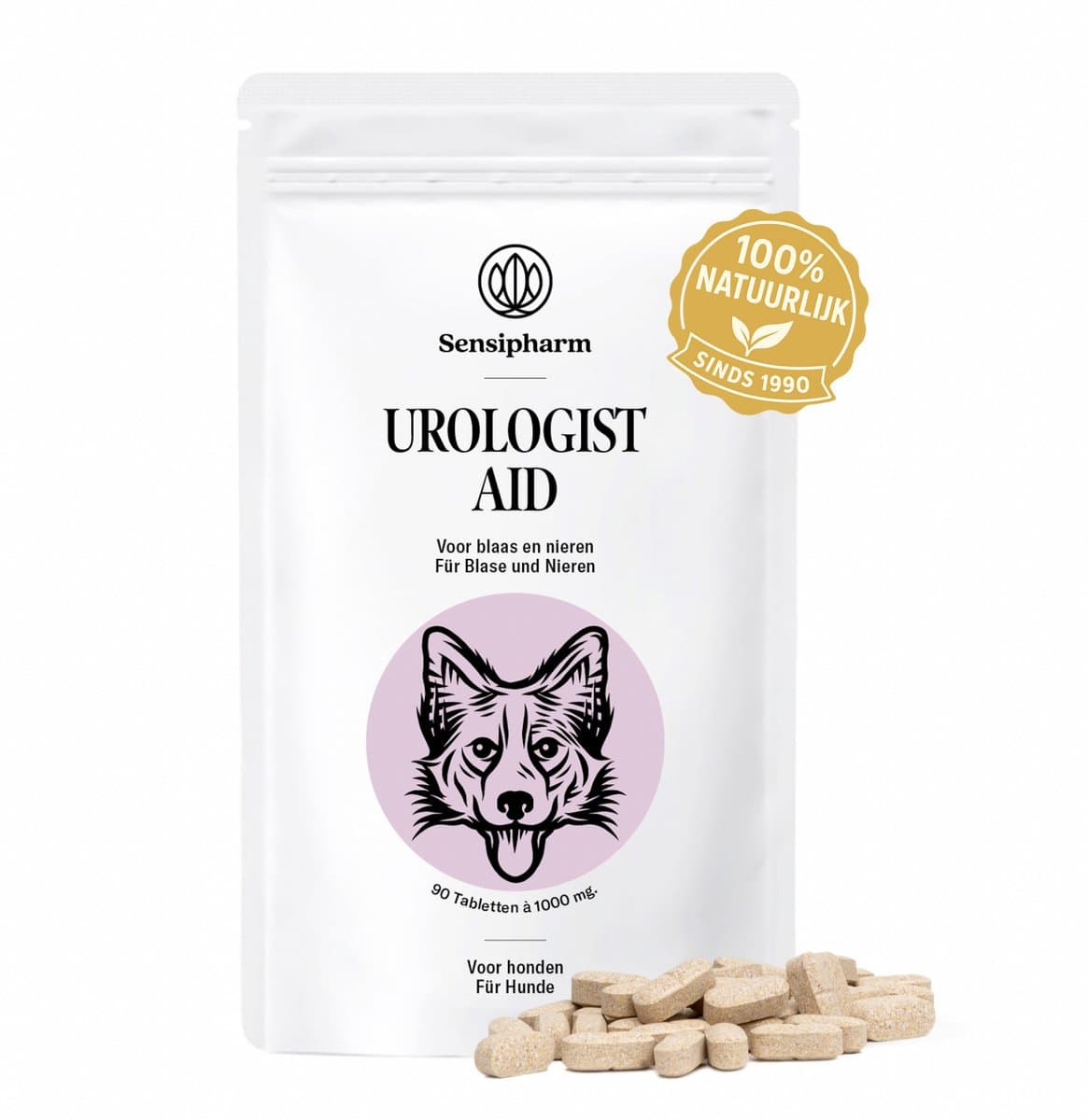 Sensipharm® Urologist Aid Hond - Blaasontsteking & Blaasgruis Supplement - Blaas & Nieren - 90 Tabl.