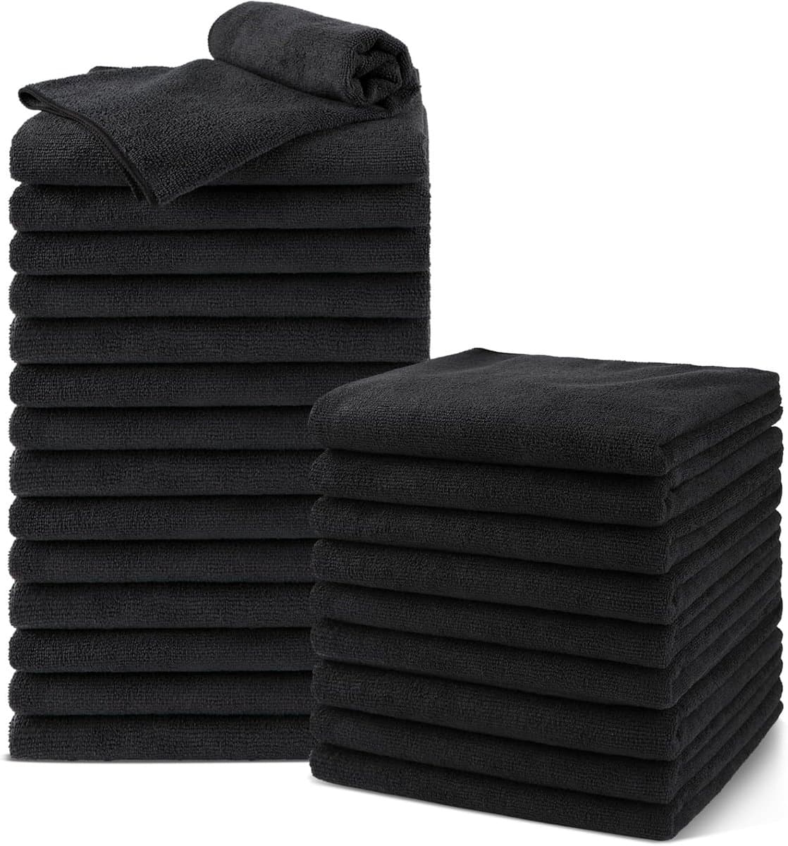 Microvezel vaatdoekjes - 28 stuks - 30x30cm - Geschikt voor raam en ruiten - Auto poetsen - Poetsdoek - Microfiber - Droogdoek schoonmaak - Zwart - LUFT