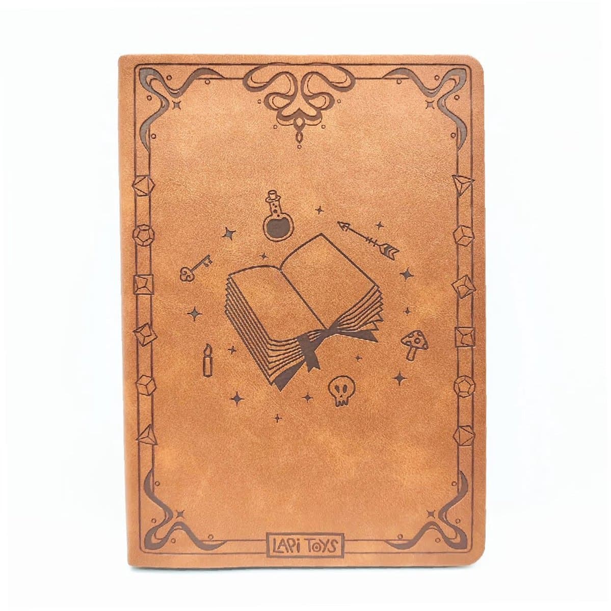 Lapi Toys - Notitieboek - Dnd notebook - Dnd journal - A5 - Imitatieleer - Bruin