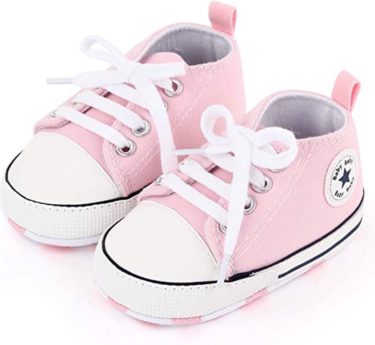 Steppies Babyschoentjes - Lichtroze - Zachte Zool Antislip - Maat 18-19 (6-12 maanden, 12 cm) - Babyslofjes