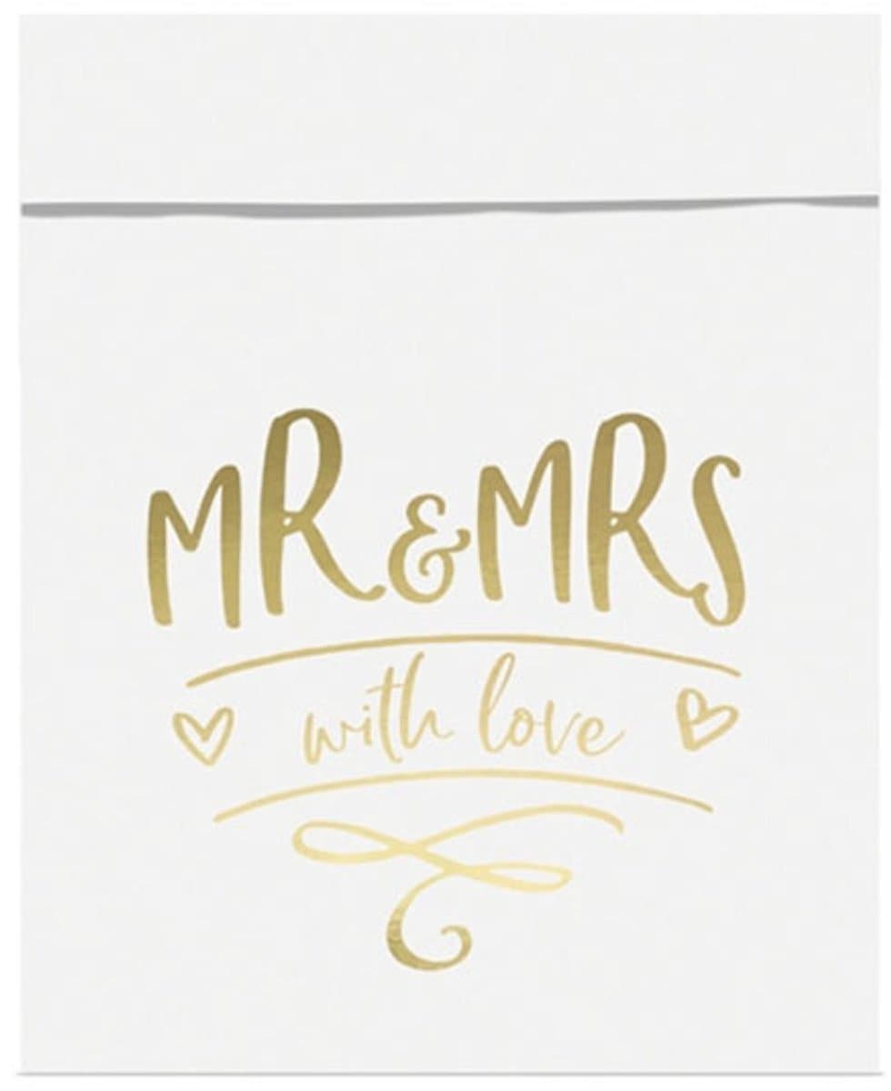 Feestzakje Mr & Mrs With Love 6x