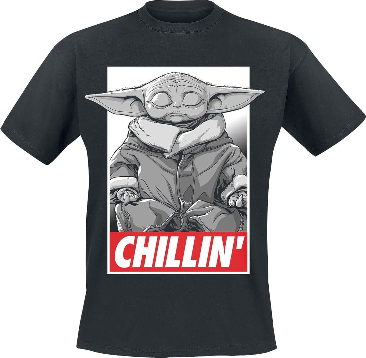 Star Wars The Mandalorian - Chillin Heren T-shirt - zwart - L