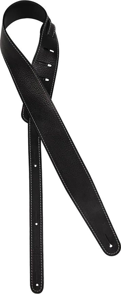 Gaucho GST-951-BK gitaarriem, topkwaliteit Europees leder, 5,5cm. breed, zwart, made in Italy