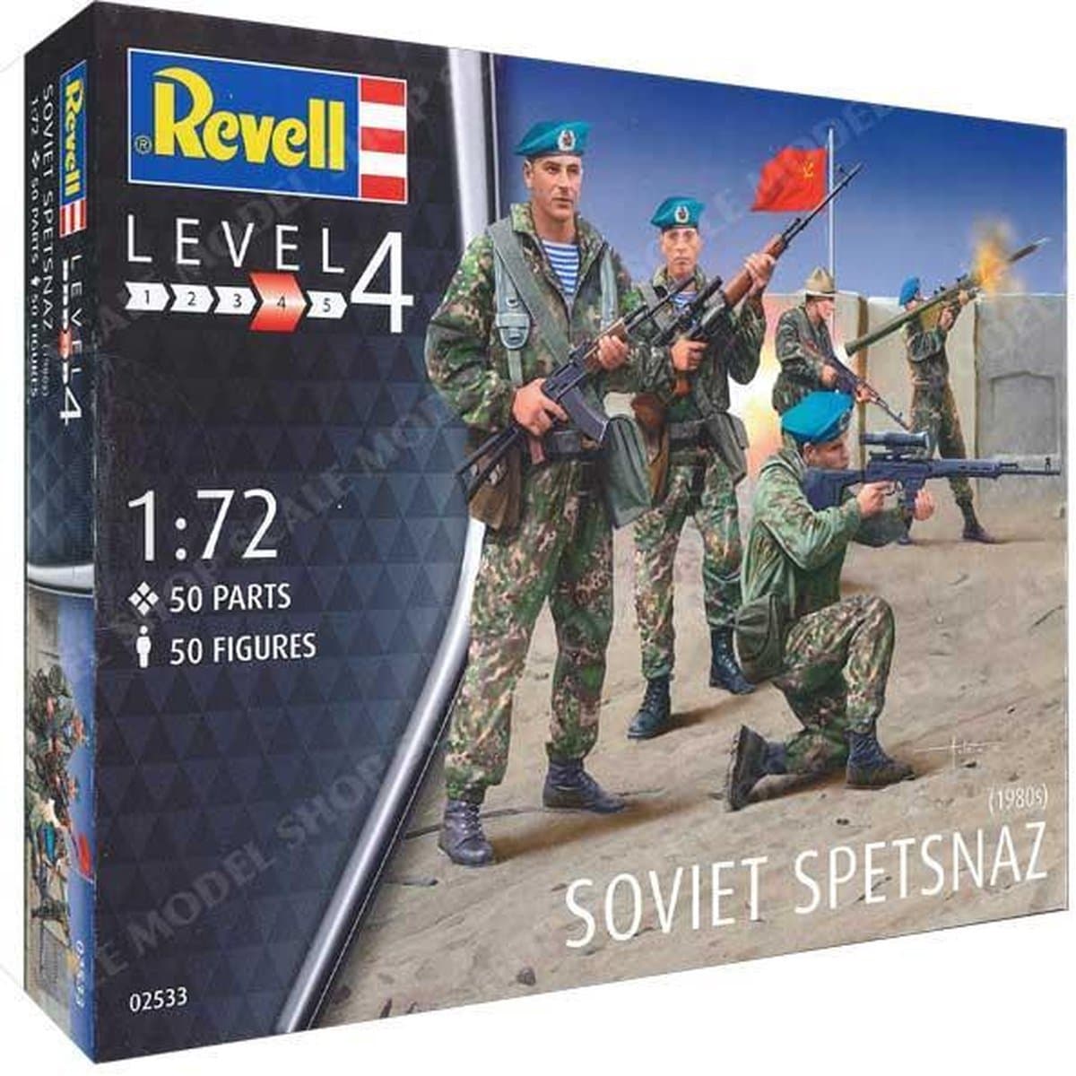 Revell Modellbausatz Figuren 1:72 - Soviet Spetsnaz (1980s) im Maßstab 1:72, Level 4, originalgetreue Nachbildung mit vielen Details, 02533
