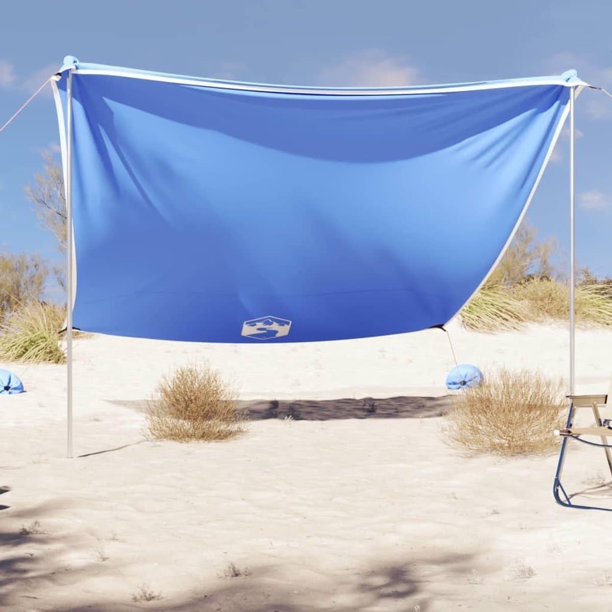Strandluifel met zandankers - Strandscherm Zonnedak - Bescherming tegen de zon - UV-bescherming SPF 40+ - 304 x 300 cm