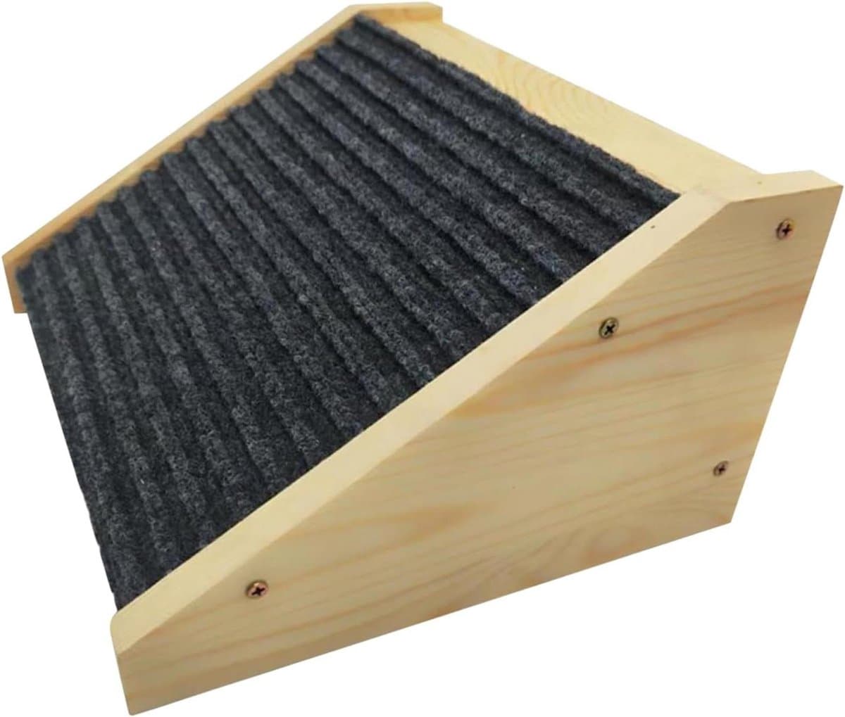 Hondenhelling - Klimhulp huisdier - Veilig opstaan - Antislip treden - 30 cm lengte - Houtkleur