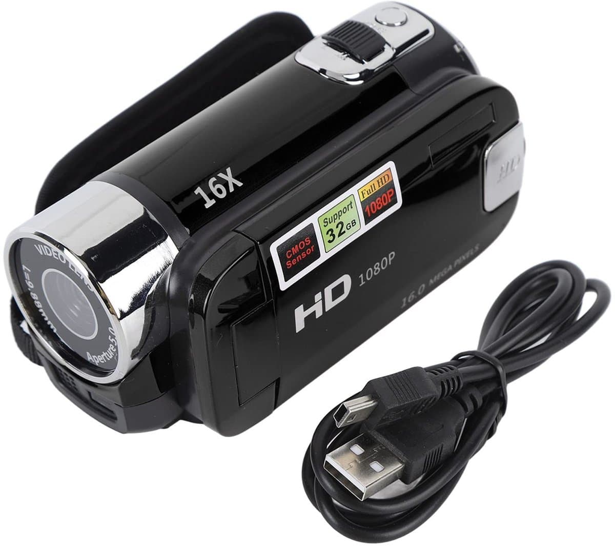 By shayne - Handheld Videocamcorder - 1080P - Ontwikkel Fotografievaardigheden - Zwart - Videocamera met Digitale Zoom - Ideaal voor Kinderen - Opnam.