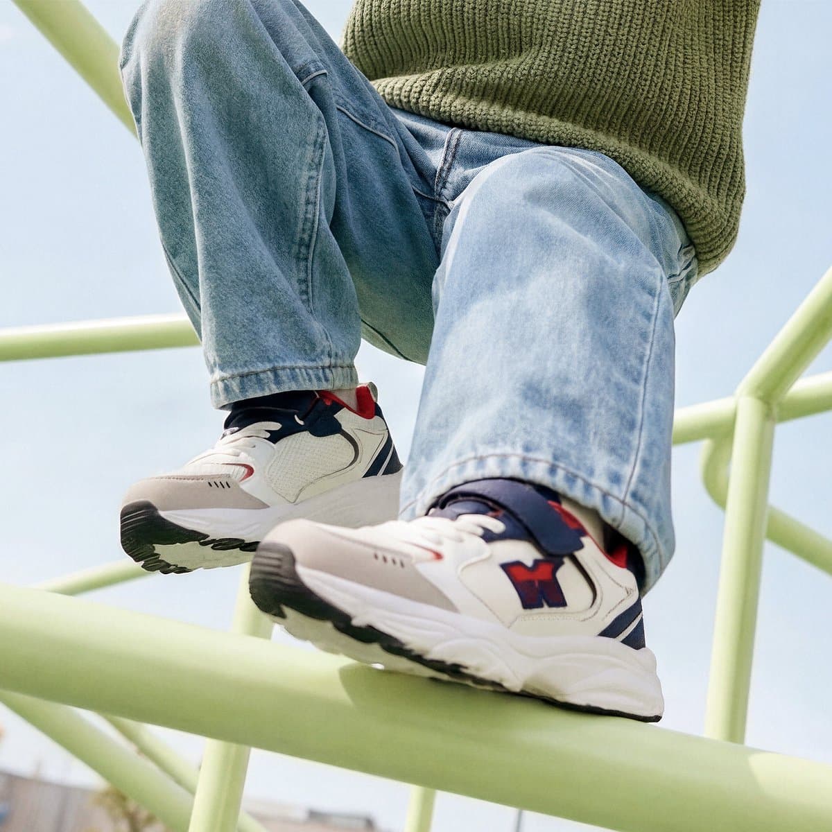 Muyters Sneakers blauw combi Textiel - Maat 34 - Kinderschoenen