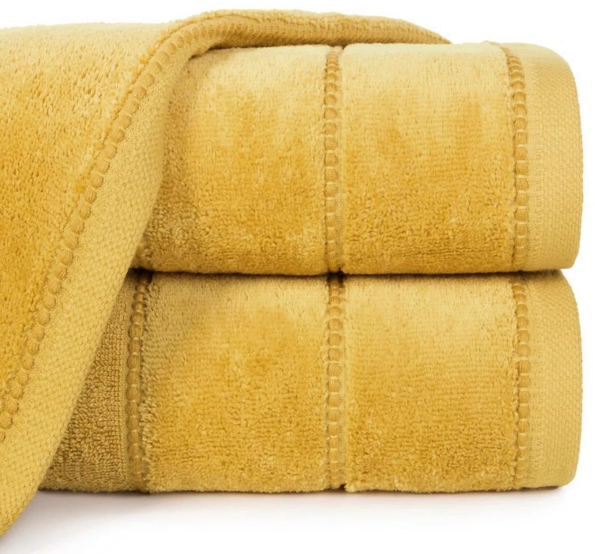 Eurofirany - Mari Serie - Badhanddoek - 70x140 cm - Mosterdkleur