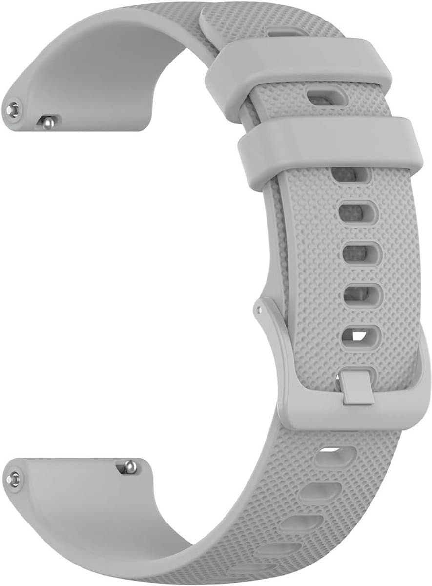Silicone Horlogeband 18mm - Snelle Bevestiging, Waterdicht Vervangband voor Smartwatch, Geschikt voor Mannen en Vrouwen, Grijs