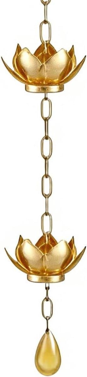 Regenketting - Waterafvoer Ketting - Tuin Decoratie - Stijlvolle Watergeleiding - 120 cm - Goud