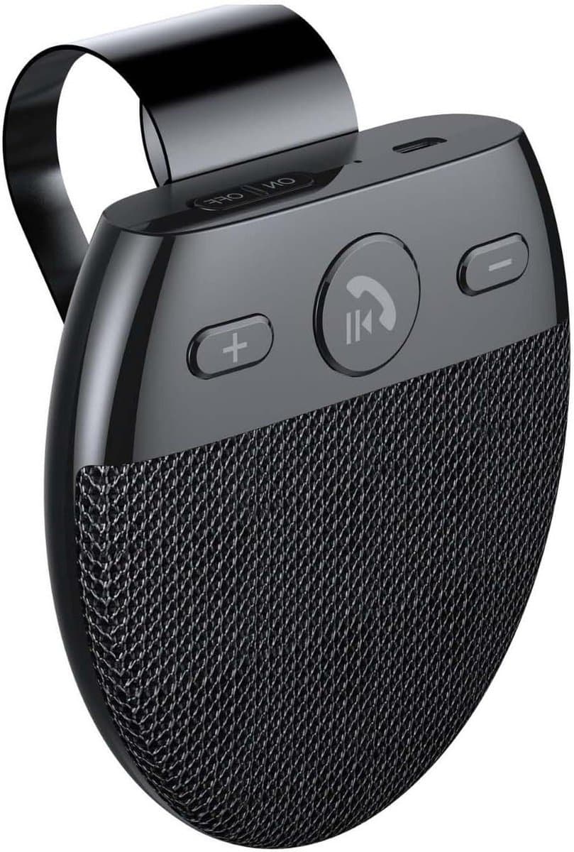 Bluetooth Carkit - Handsfree Autoluidspreker - Veilig Bellen - Ruisonderdrukking - 8.5 x 8 cm - Zwart