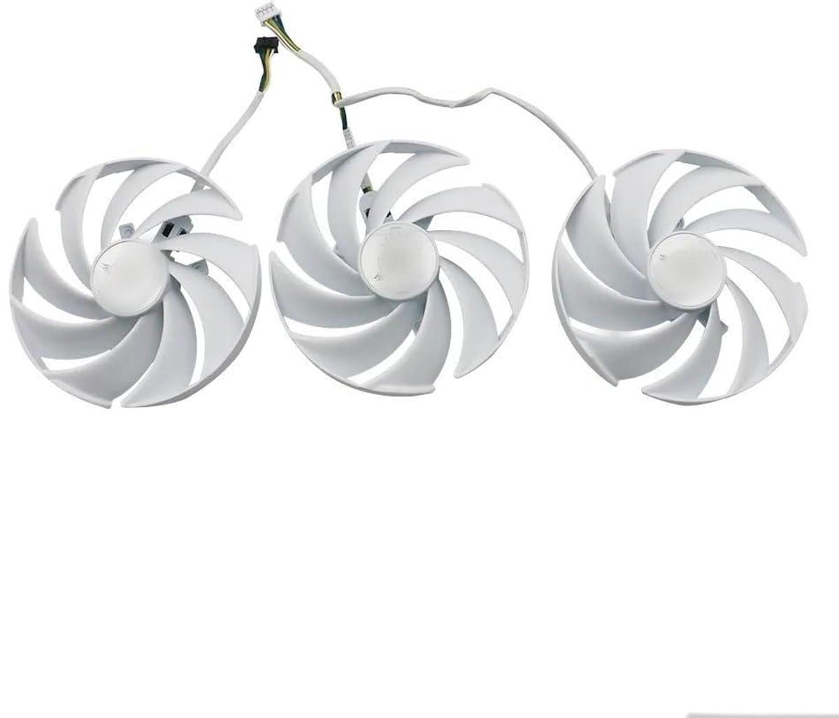 Grafische Kaart Ventilator - PC Koeler - Componenten Koelen - Drie Fan Ontwerp - 95mm Diameter - Wit