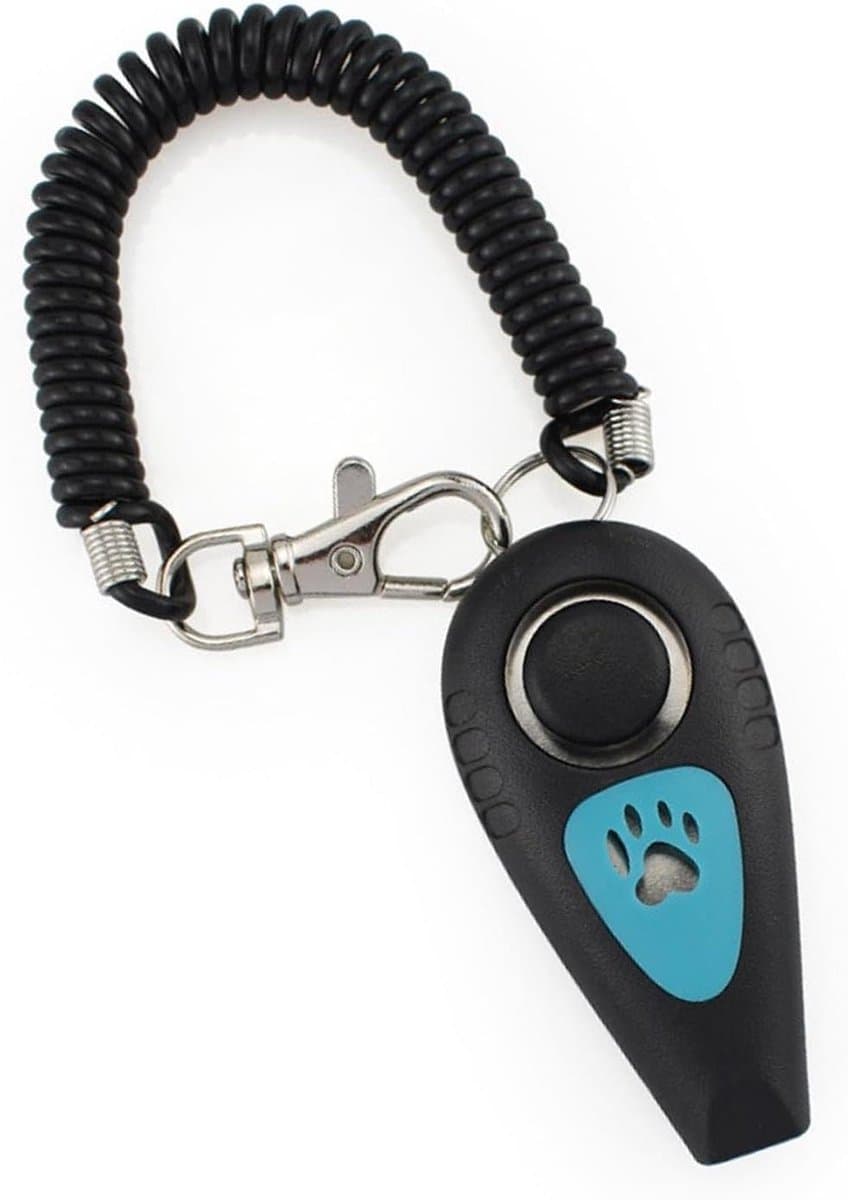 Hondentraining Clicker - Gedragshulpmiddel - Gedragsversterking - 2-in-1 Systeem - 65 cm - Zwart