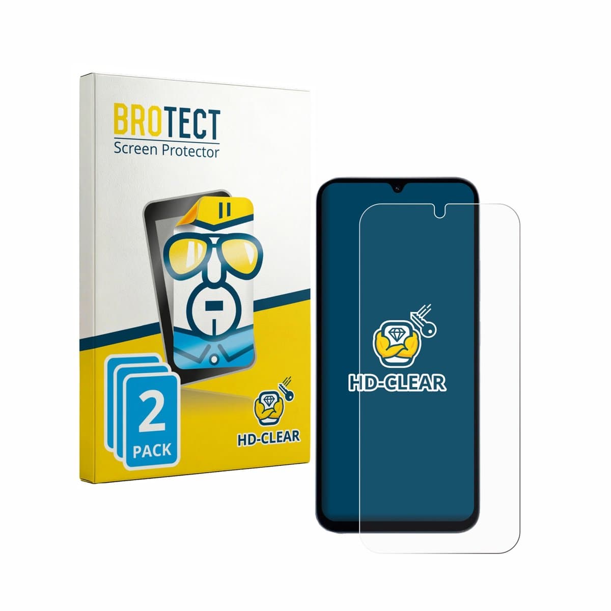 BROTECT - Screenprotector voor Xiaomi Redmi 15A 5G - Folie Beschermfolie transparant 2 Stuks