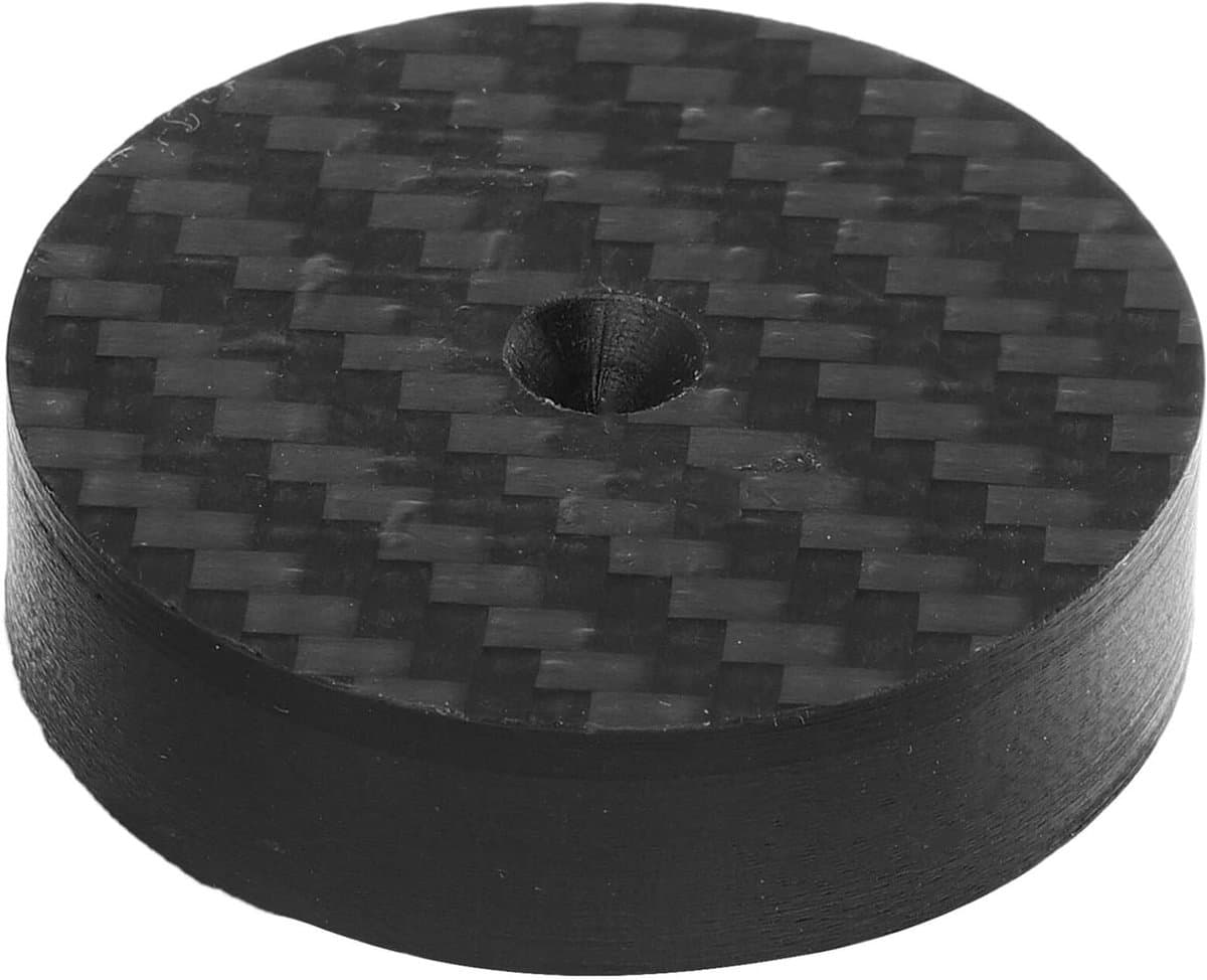 Luidspreker Isolatiepads - Trillingsdempers Stabilisatoren - Geluid Verbeteren - Koolstofvezel Constructie - 40 x 40 x 10 mm - Zwart