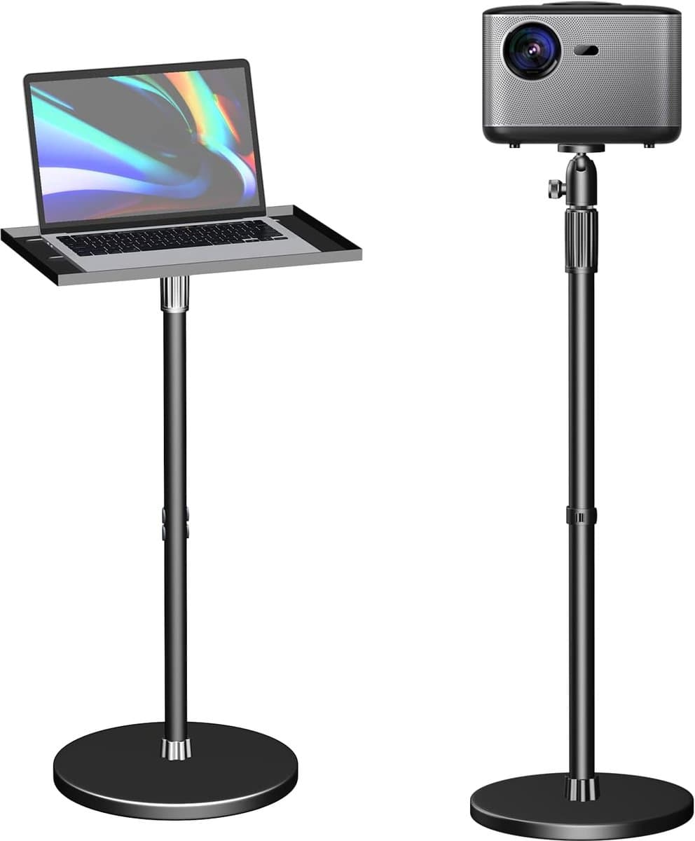 Projectorhouder Vloer - Beamer standaard - Thuisbioscoop Creëren - 360 Graden Draaibaar - 87-125 cm - Zwart