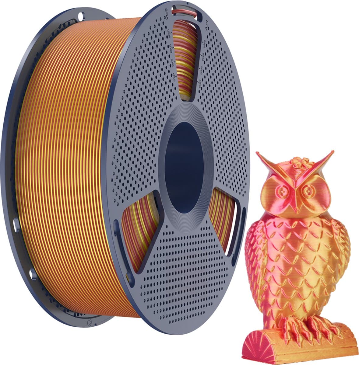 SUNLU PLA+ Silk Dual Color Rood Goud Filament 1,75mm – 1kg