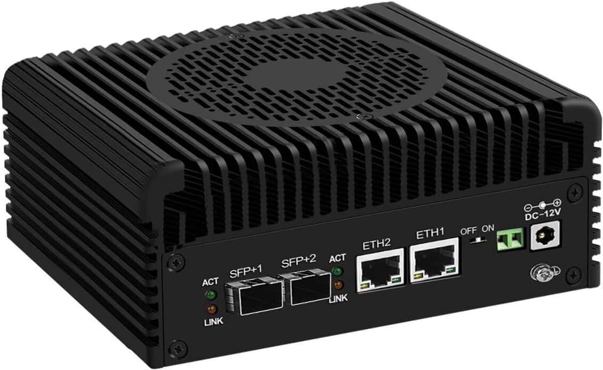 Krachtige Mini PC Router met Dual 10GbE SFP+ en 2.5GbE LAN, Firewall Barebone