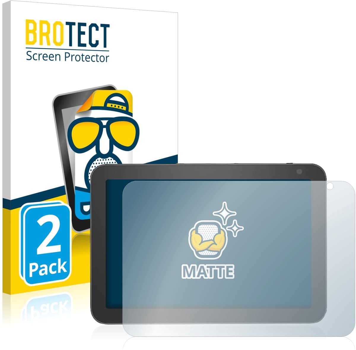 BROTECT - Screenprotector voor Amazon Echo Show 8 (1. Gen.) - Folie Beschermfolie matte 2 Stuks